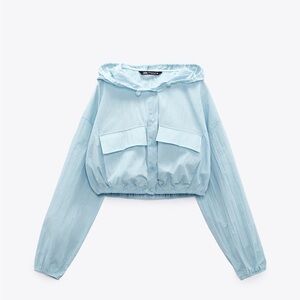 Zara cropped nylon Jacket